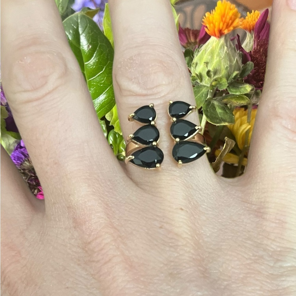 LAST ONE! Black Onyx Gold Ring